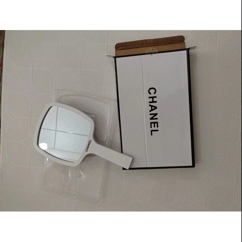 New- Chanel White Hand Mirror- with box. 9 INCHES - Picture 2 of 2